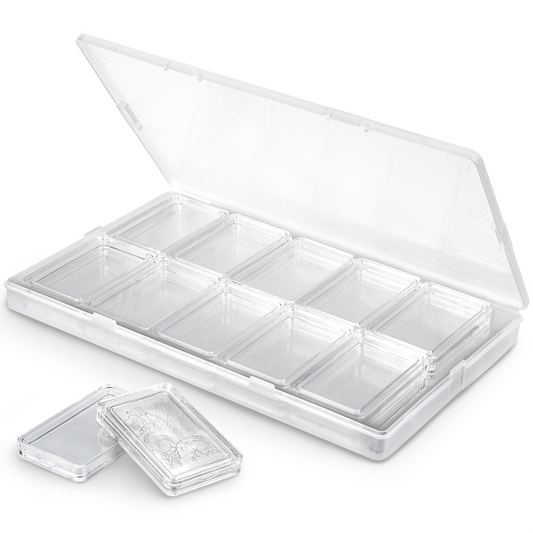 Silver Bar Case, 20 Pcs 1 Oz Silver Bar Holder Capsule Storage Bar Capsule Container for 1 Ounce Silver Bar