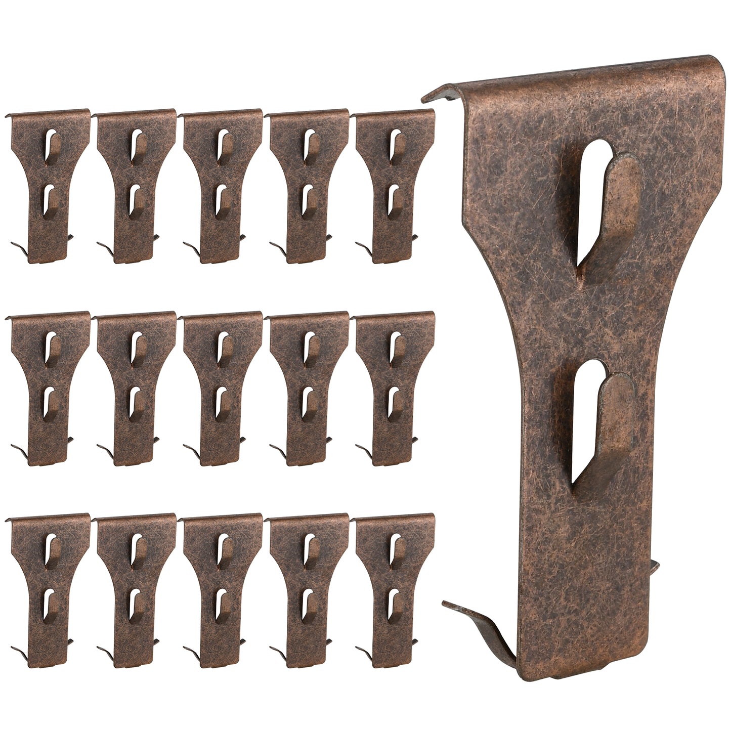 Brick Clips for Hanging Outdoors, 16Pcs Brick Clips Hooks Hangers No Drill Wall Clips for Outdoor Hanging Picture Hangers Mount on Brick Without Drilling Fits 2-1/4 to 2-2/5 Inch