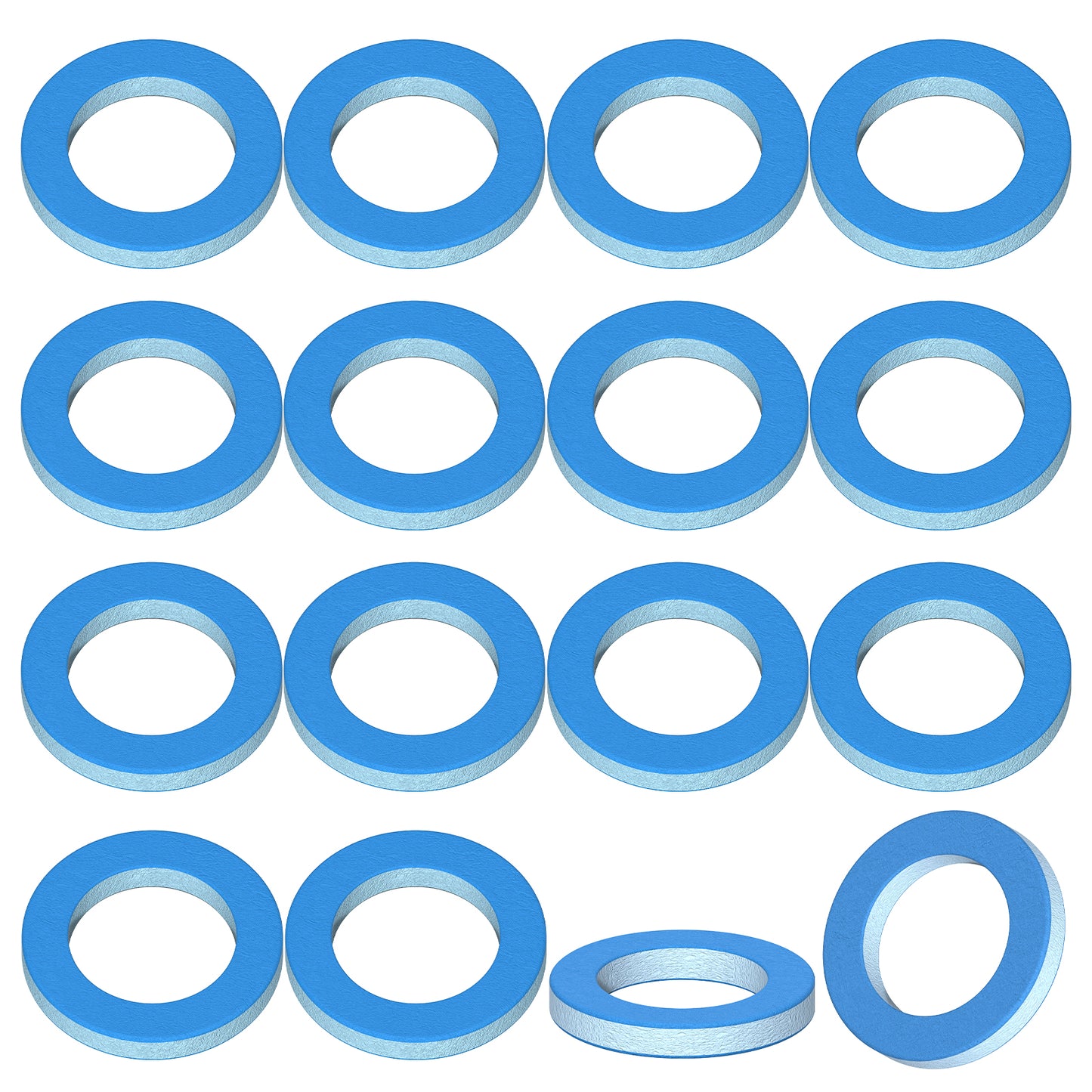 Yncotte Lower Unit Drain Plug Gasket, 3/8”-16 Oil Drain Plug Seal Washers Compatible with Most Mercury/Mariner Outboards and Mercruiser, 16-Pack