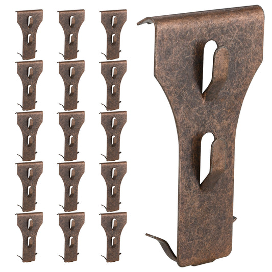 Brick Clips for Hanging Outdoors, 16Pcs Brick Clips Hooks Hangers No Drill Wall Clips for Outdoor Hanging Picture Hangers Mount on Brick Without Drilling Fits 2-1/4 to 2-2/5 Inch